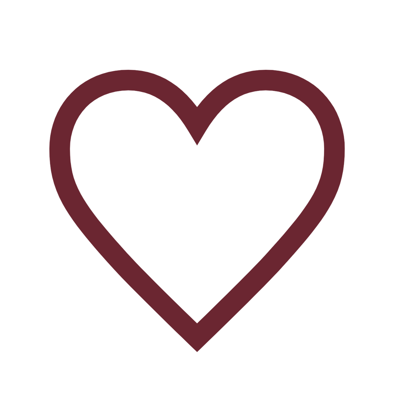 Heart icon representing care and passion